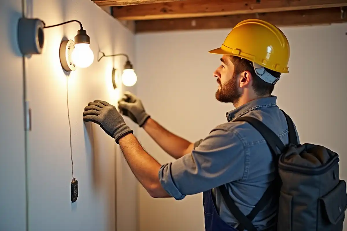 Electricista revisa circuito eléctrico en vía a la costa