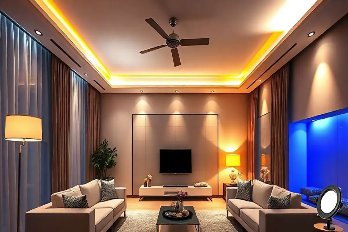 Luces y tiras led acorde al color de la decoración