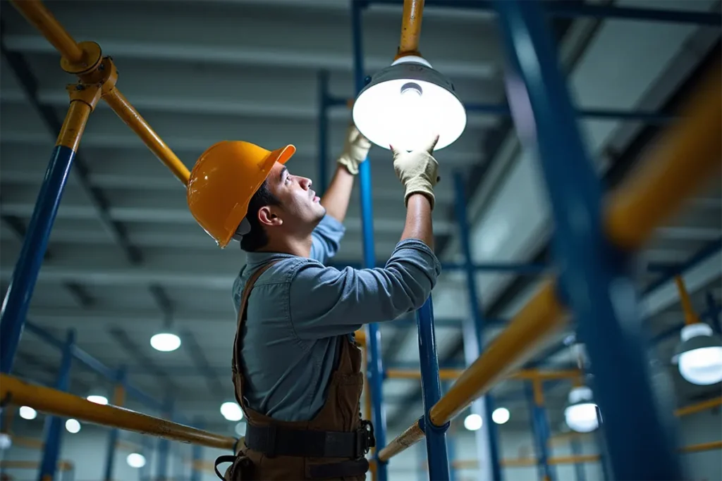 Instalación eléctrica en galpones industriales